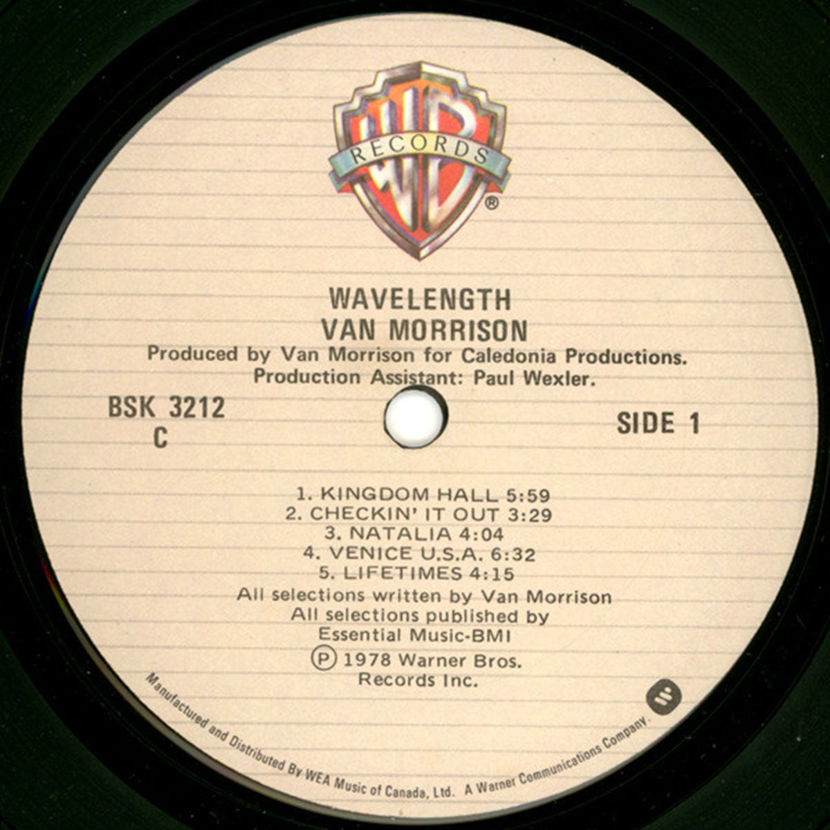 Van Morrison ‎– Wavelength - 1978