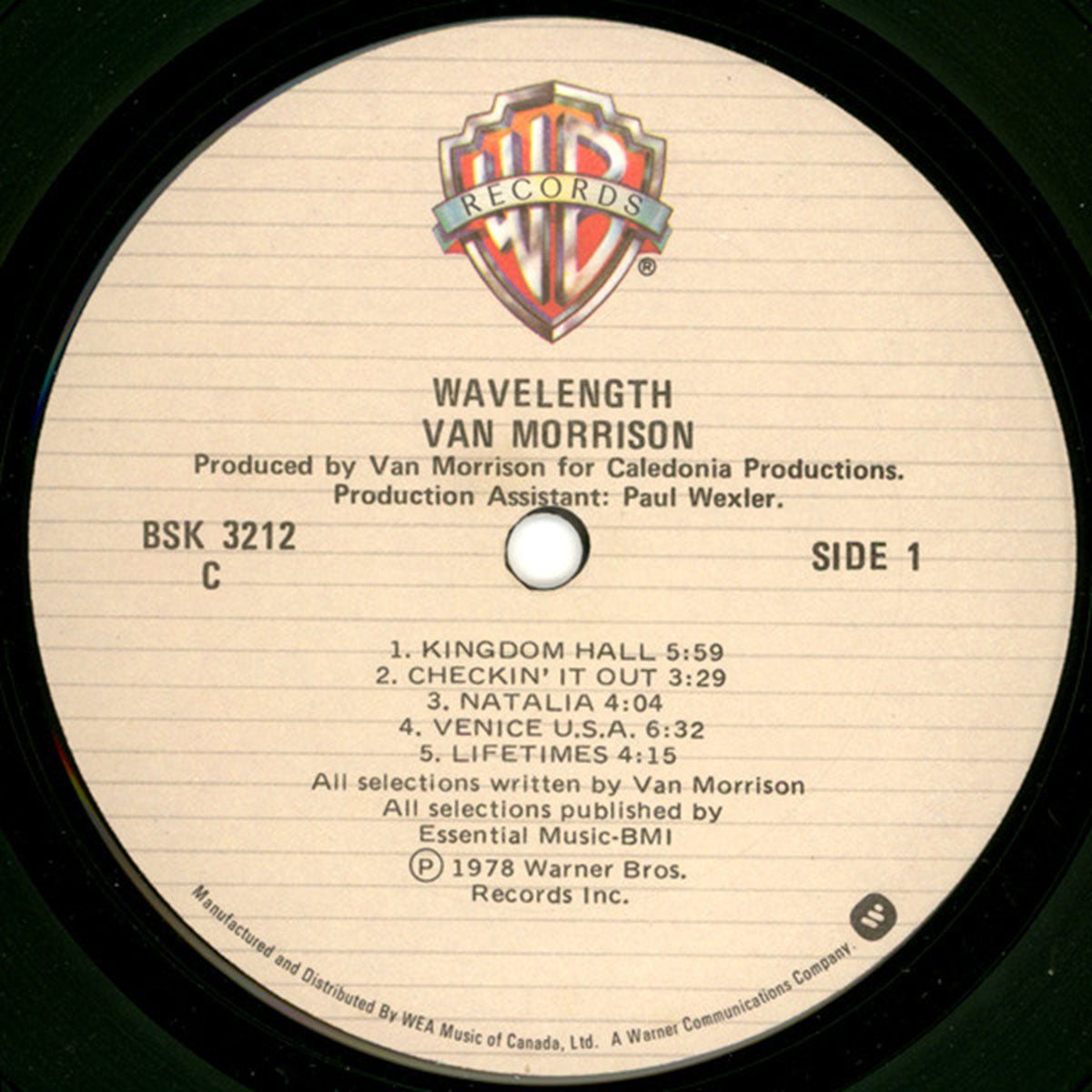 Van Morrison ‎– Wavelength - 1978 VinylPursuit.com