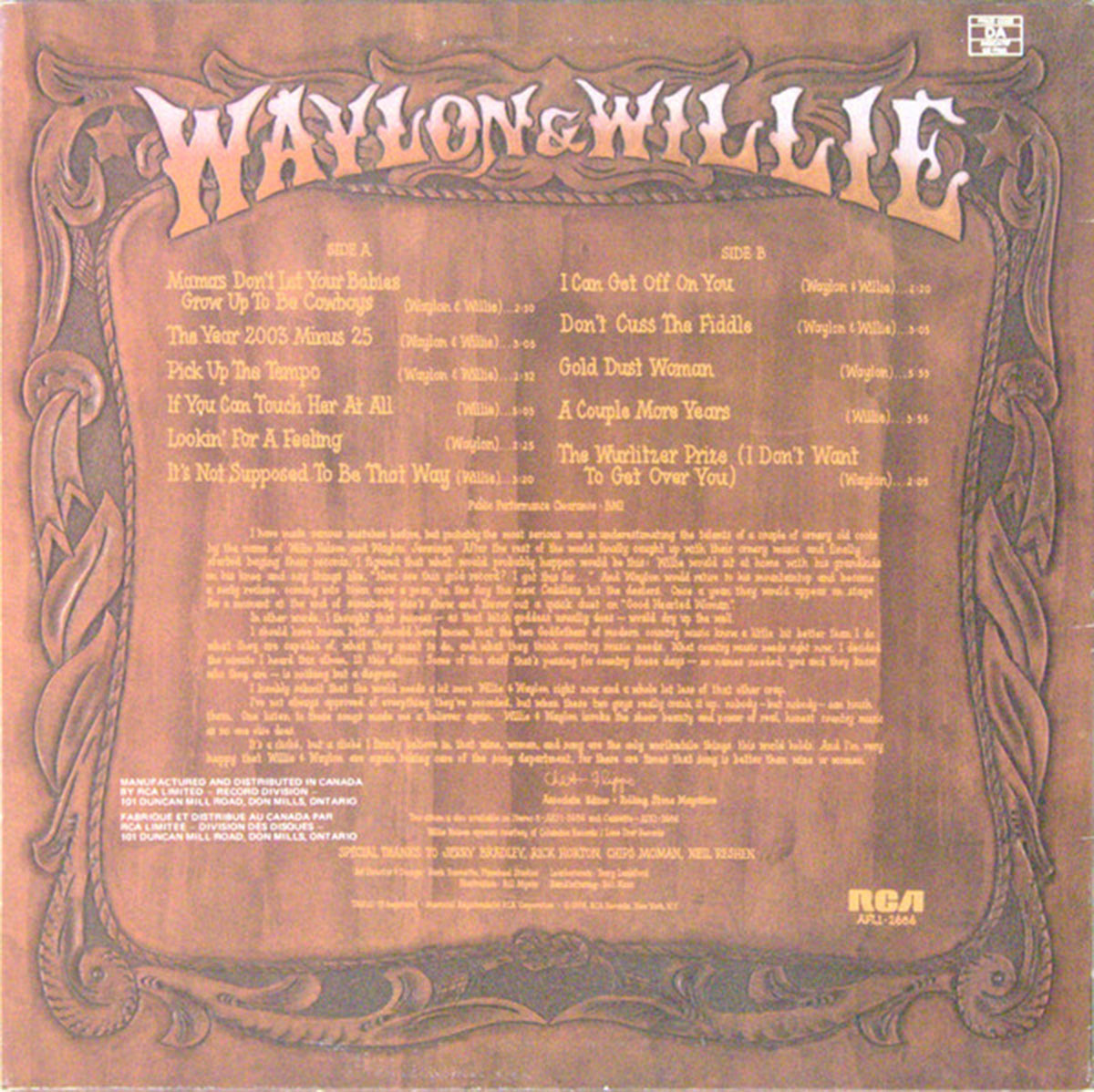 Waylon & Willie ‎– Waylon & Willie - 1978