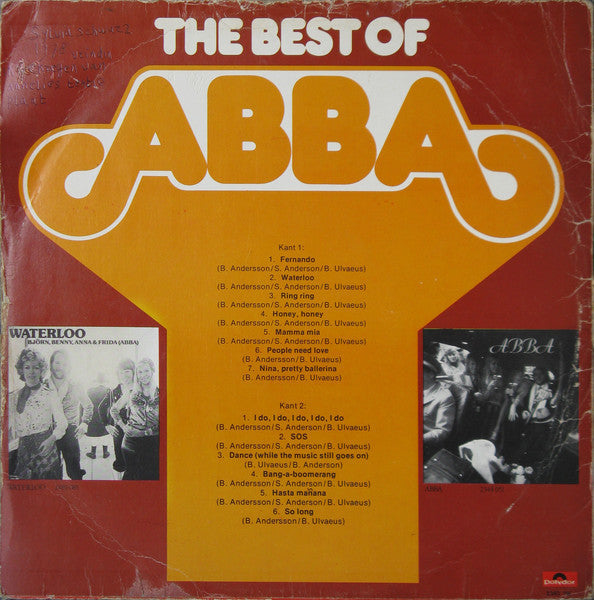 ABBA – The Best Of ABBA - Including: Fernando Netherlands Pressing
