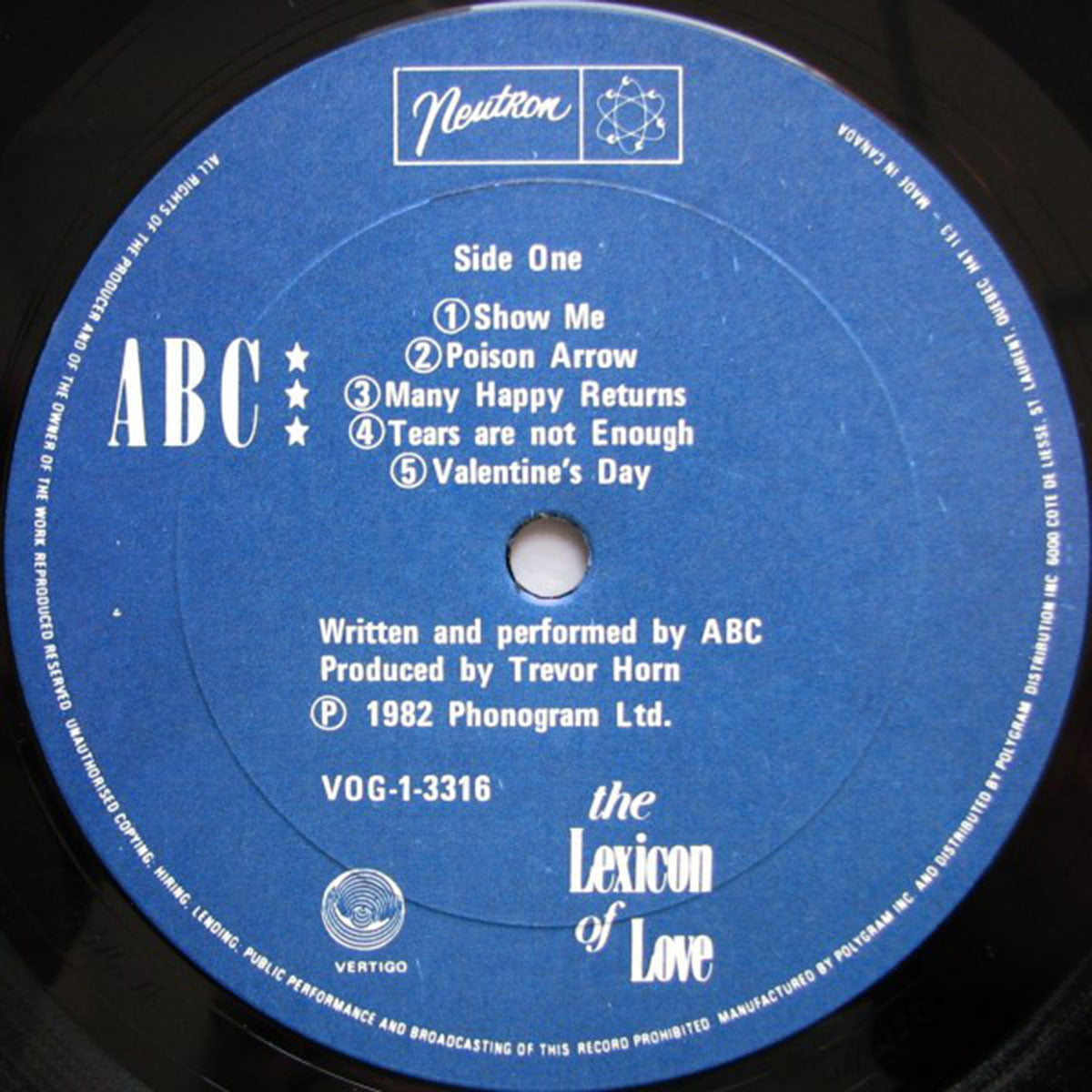 ABC – The Lexicon Of Love - 1982 Original