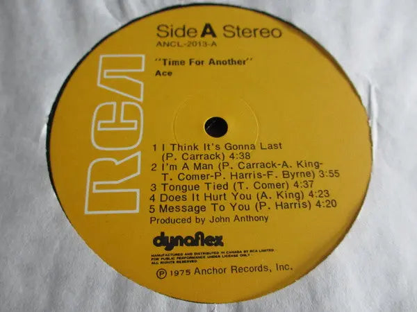 Ace – Time For Another - 1975 Original Pressing - Vinyl Pursuit Inc