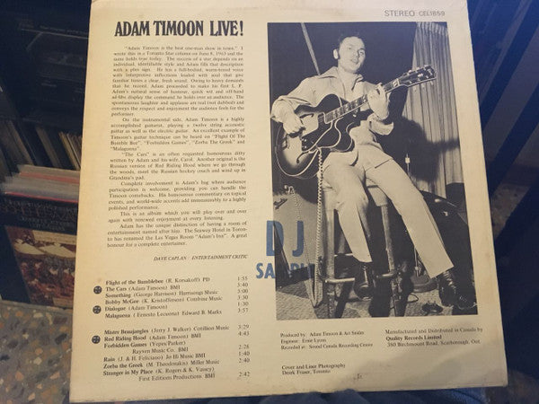 Adam Timoon – Adam Timoon Live!