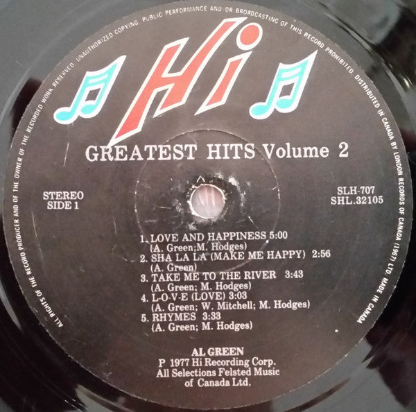 Al Green – Greatest Hits Volume II - 1977 Original!