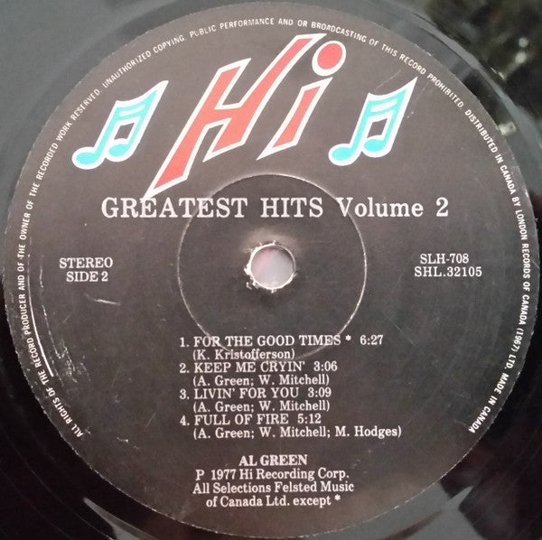 Al Green – Greatest Hits Volume II - 1977 Original!