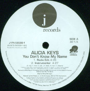 Alicia Keys – You Don't Know My Name US Pressing
