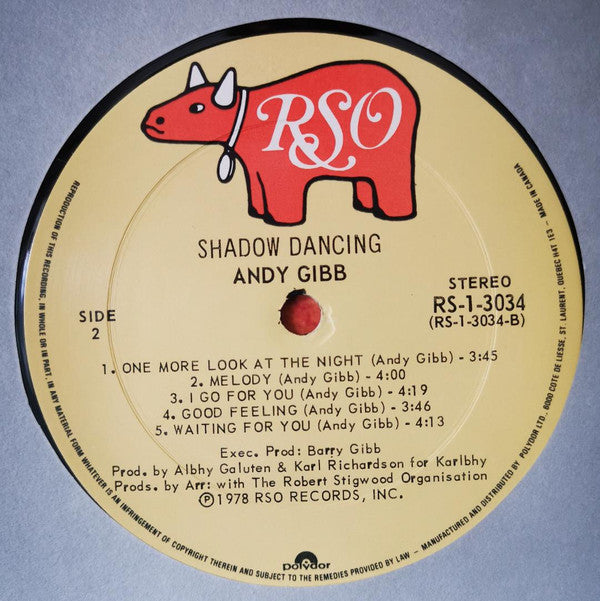 Andy Gibb – Shadow Dancing - 1978 Original!