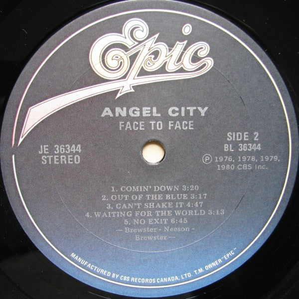 Angel City – Face To Face - 1980 Original - Vinyl Pursuit Inc