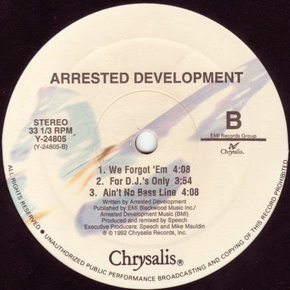 Arrested Development – Mr. Wendal - US 1992 Original Pressing Vinyl Pursuit Inc