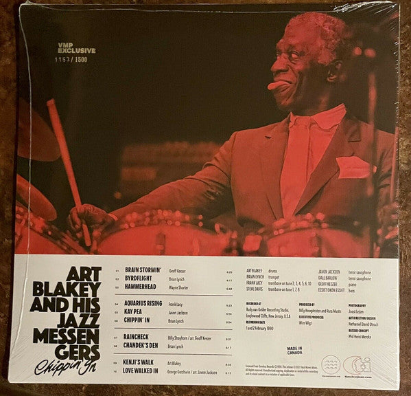 Art Blakey And His Jazz Messengers – Chippin' In - Black & Red Marble Vinyl In Shrinkwrap!