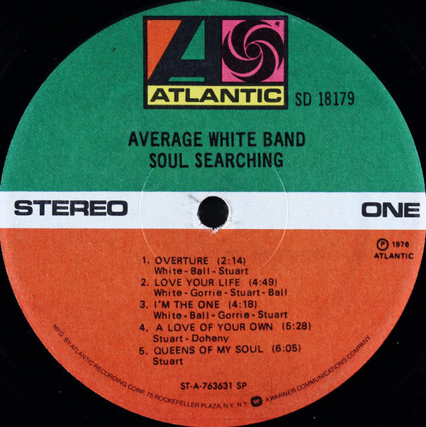 Average White Band – Soul Searching US Pressing