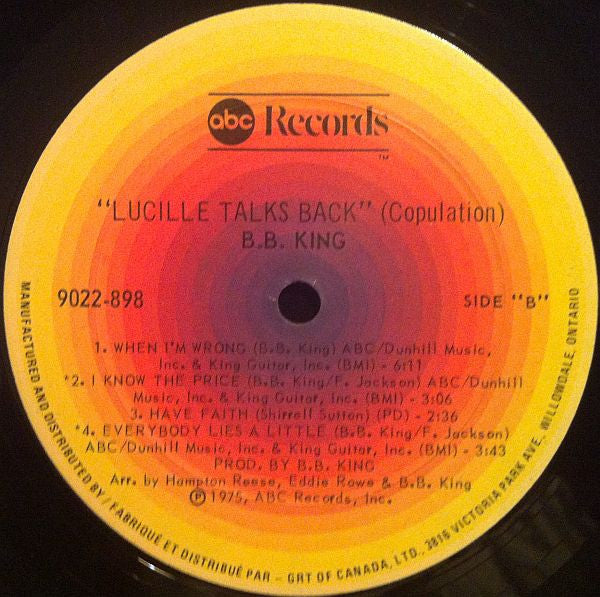 B.B. King – Lucille Talks Back