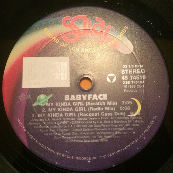 Babyface – My Kinda Girl (Special 12" Dance Mixes - Extended Play) US Pressing