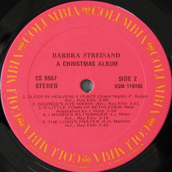 Barbra Streisand – A Christmas Album VinylPursuit.com