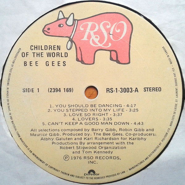 Bee Gees – Children Of The World - 1976 US Pressing