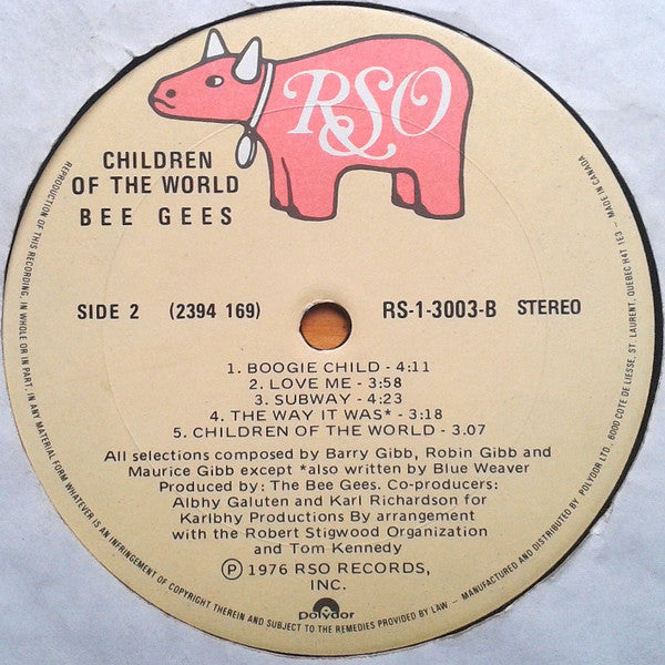 Bee Gees – Children Of The World - 1976 US Pressing