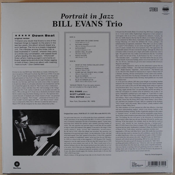 Bill Evans Trio – Portrait In Jazz