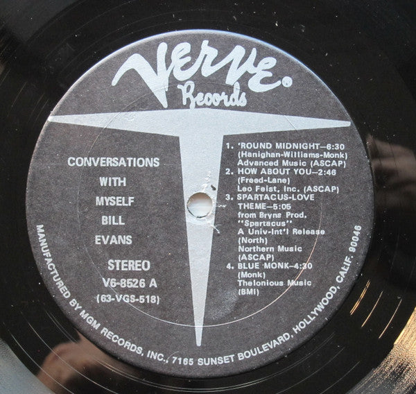 Bill Evans – Conversations With Myself - Rare US Verve Pressing!