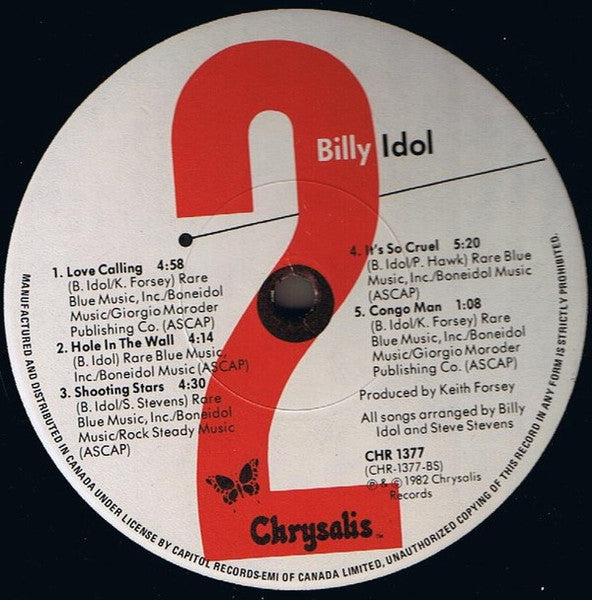Billy Idol – Billy Idol - 1982 Original!
