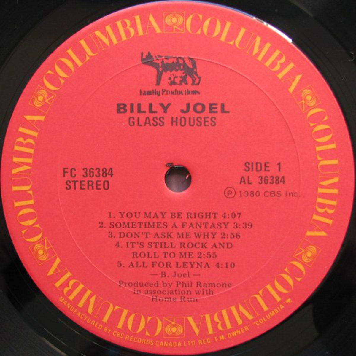 Billy Joel Glass Houses 1980 Vinyl Pursuit Inc