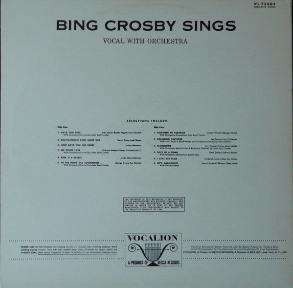 Bing Crosby – Bing Crosby Sings