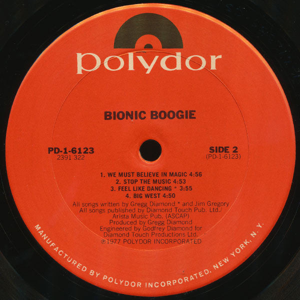 Bionic Boogie – Bionic Boogie US Pressing - 1977 Original Pressing