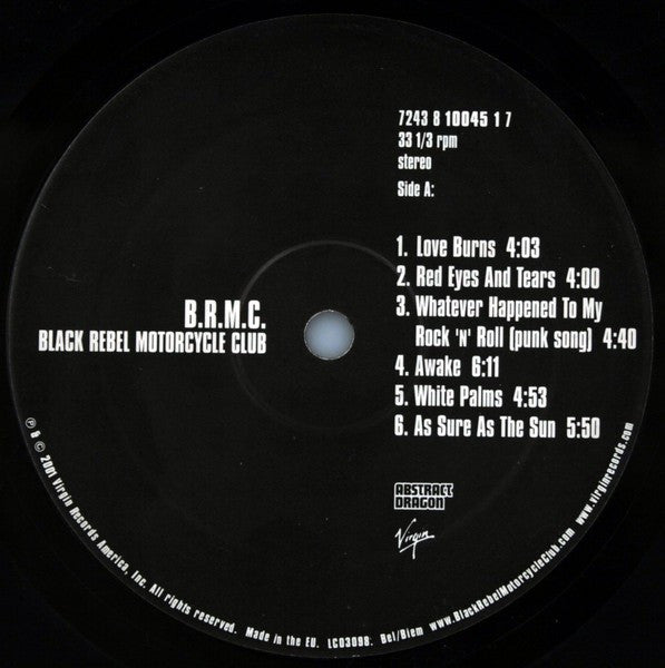 Black Rebel Motorcycle Club – B.R.M.C. - 2001 Original - Vinyl Pursuit Inc