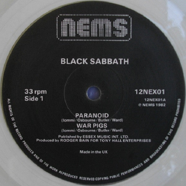 Black Sabbath – Black Sabbath - 1982 UK Pressing, Clear Vinyl!