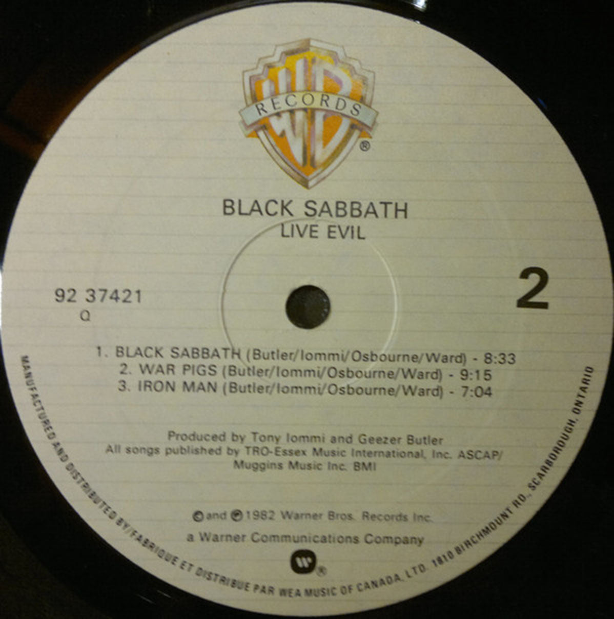 Black Sabbath – Live Evil - 1982