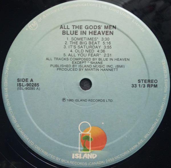 Blue In Heaven – All The Gods' Men - 1985 Original