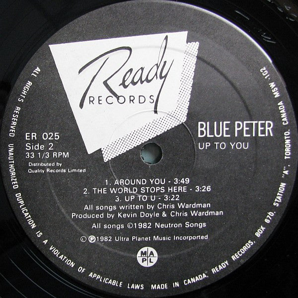 Blue Peter – Up To You - 1982 Original - Vinyl Pursuit Inc