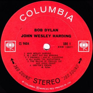 Bob Dylan – John Wesley Harding - 1968 Original! - Vinyl Pursuit Inc