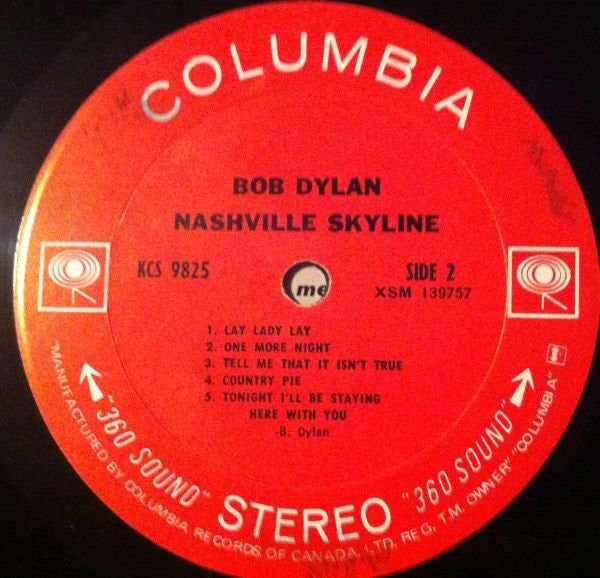 Bob Dylan – Nashville Skyline - 1970 Pressing