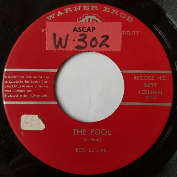 Bob Luman – The Fool - 7" Single