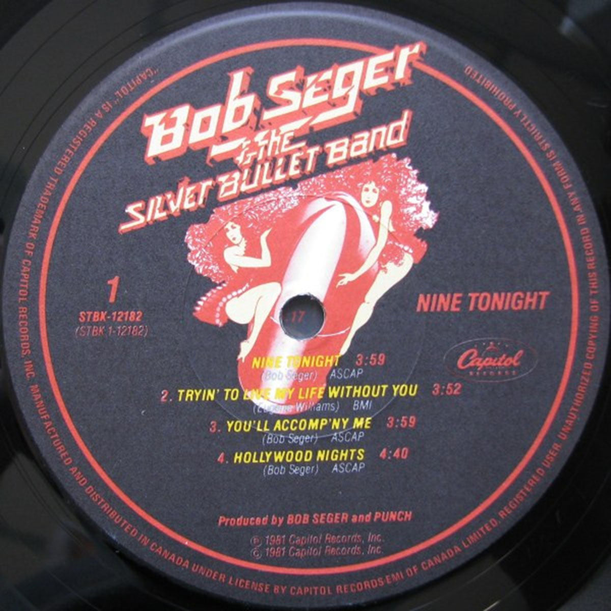 Bob Seger & The Silver Bullet Band – Nine Tonight - 1981 VinylPursuit.com