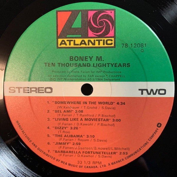 Boney M – Ten Thousand Lightyears -  1984 Original in Shrinkwrap