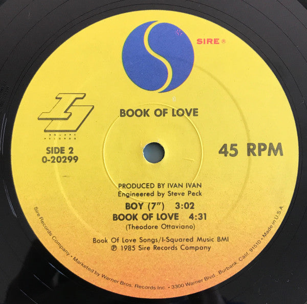 Book Of Love – Boy US Pressing