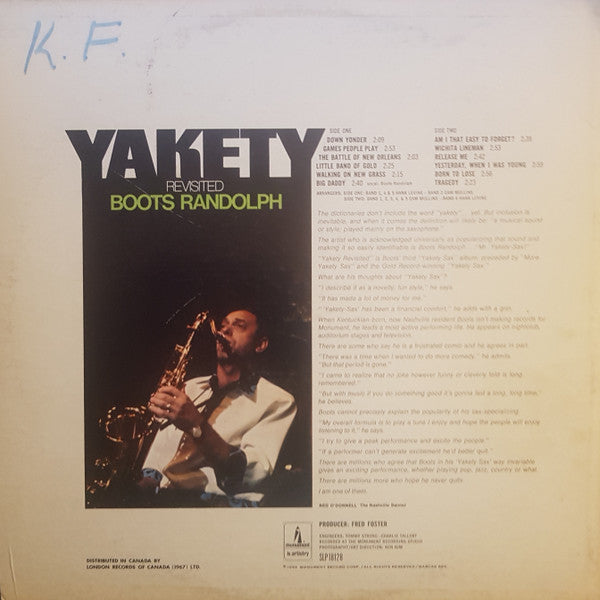 Boots Randolph – Yakety Revisited