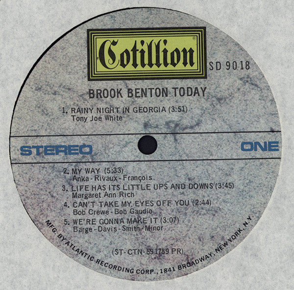 Brook Benton – Brook Benton Today US Pressing