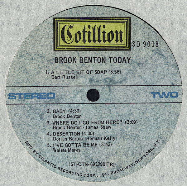 Brook Benton – Brook Benton Today US Pressing