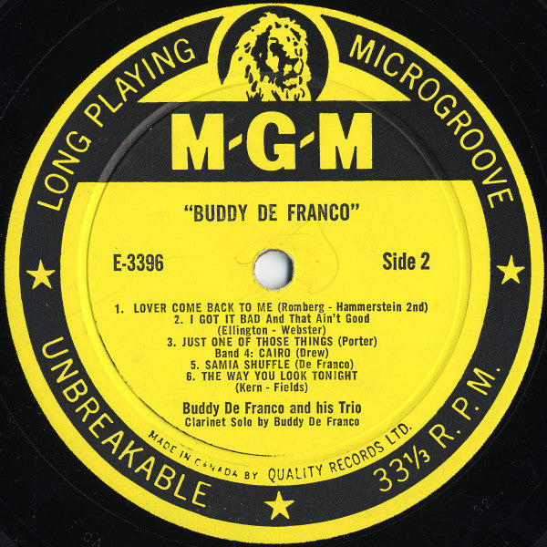 Buddy De Franco And His Trio – Buddy DeFranco