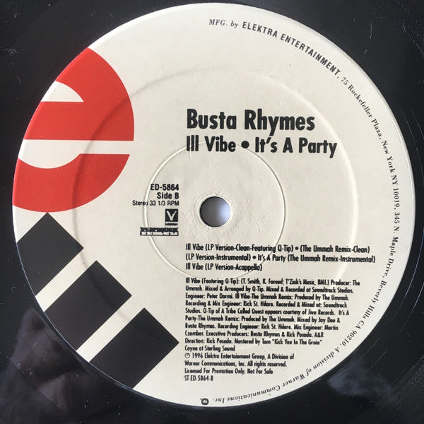 Busta Rhymes – It's A Party - 1996 US Original Promo Pressing