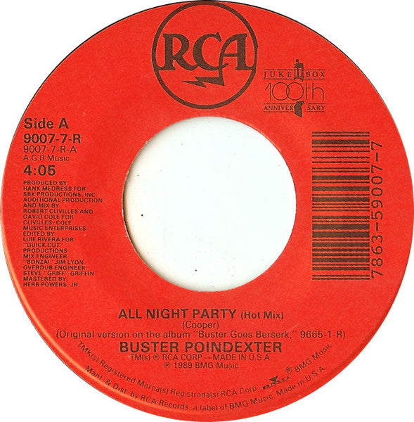 Buster Poindexter – All Night Party US Pressing