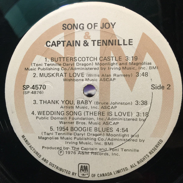 Captain & Tennille – Song Of Joy