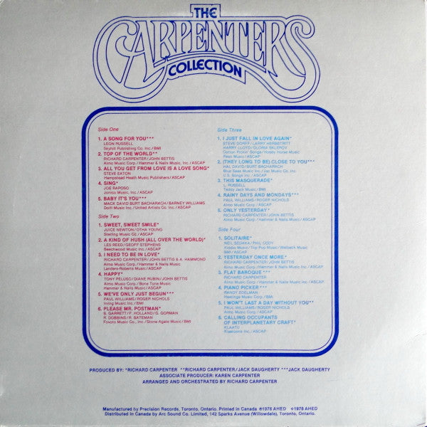 Carpenters – The Carpenters Collection - 1978 in Shrinkwrap!