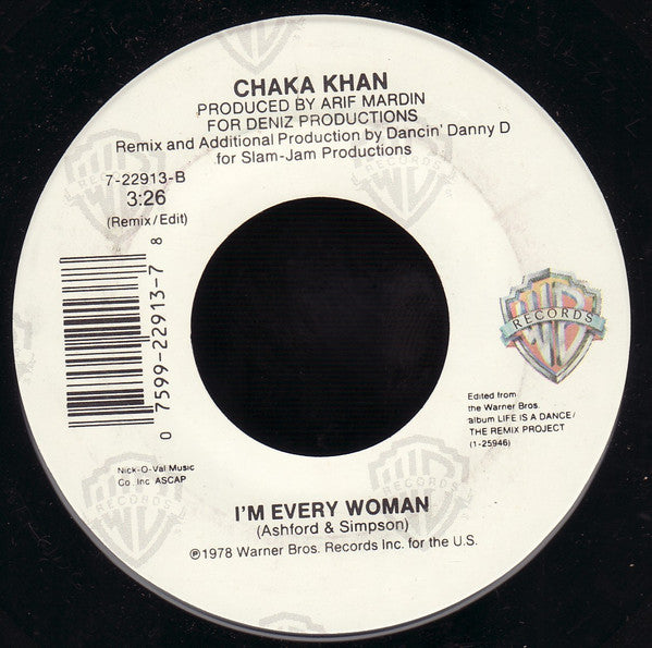 Chaka Khan – Soul Talkin' / I'm Every Woman US Pressing