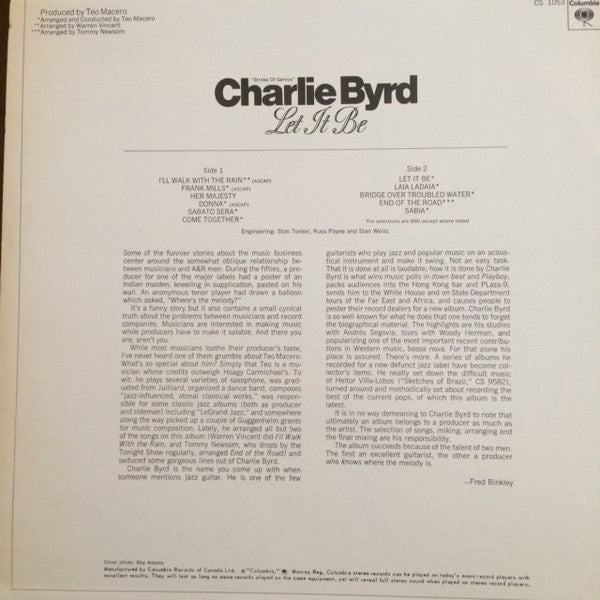 Charlie Byrd – Let It Be