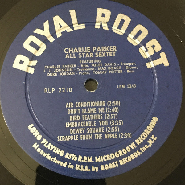 Charlie Parker – All Star Sextet -  1958 US Origina!