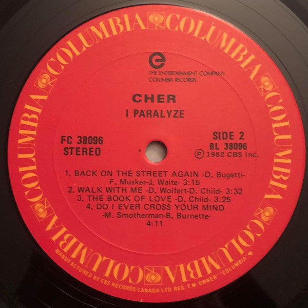 Cher – I Paralyze - 1982 Original