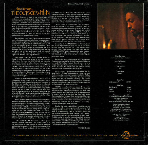 Chico Freeman – The Outside Within - 1981 US Pressing